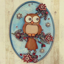 CH222 - MDF Owl and Mice Set Of Two Plaques - Olifantjie - Wooden - MDF - Lasercut - Blank - Craft - Kit - Mixed Media - UK