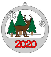 CH374 - MDF Christmas 3D layered bauble - Stag - Olifantjie - Wooden - MDF - Lasercut - Blank - Craft - Kit - Mixed Media - UK