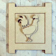 OL3065 - MDF Ladder Insert Tile - Rooster - Olifantjie - Wooden - MDF - Lasercut - Blank - Craft - Kit - Mixed Media - UK