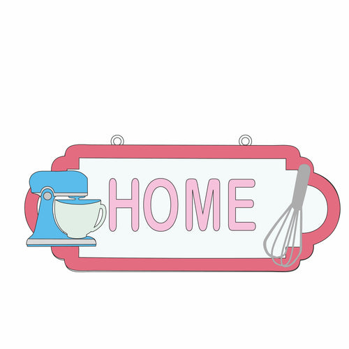 SS146 - MDF Baking Mixer Personalised Street Sign - Small (6 letters) - Olifantjie - Wooden - MDF - Lasercut - Blank - Craft - Kit - Mixed Media - UK