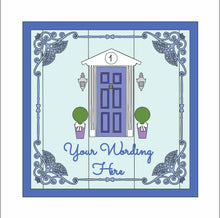 OL3003 - MDF Farmhouse - Square layered Plaque -  Front Door style 1 - Olifantjie - Wooden - MDF - Lasercut - Blank - Craft - Kit - Mixed Media - UK