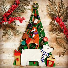 OL1140 - MDF Stacked Winter Animal Tree (unpainted) - Olifantjie - Wooden - MDF - Lasercut - Blank - Craft - Kit - Mixed Media - UK