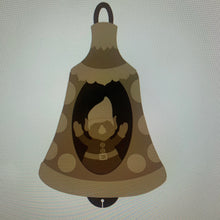 SJ325 - MDF Sarah Jane Winter Elf Bell Ornate Bauble - Olifantjie - Wooden - MDF - Lasercut - Blank - Craft - Kit - Mixed Media - UK