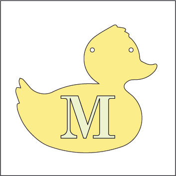 CY140 - Rubber Duck Mix Match Bunting with Initial - 10cm - Olifantjie - Wooden - MDF - Lasercut - Blank - Craft - Kit - Mixed Media - UK