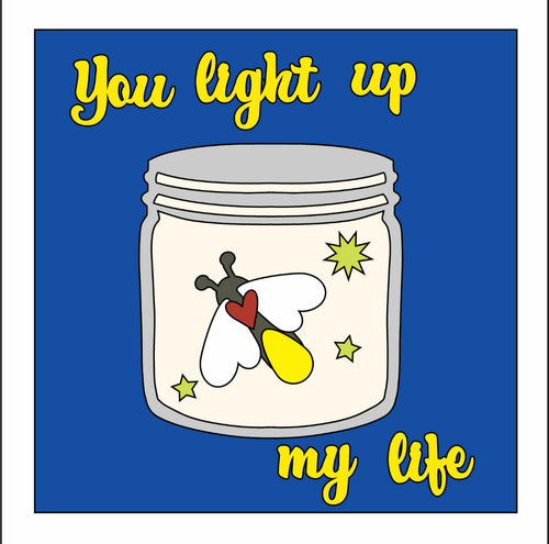OL3138 - MDF Ladder Insert Tile - Fireflies Jar - Olifantjie - Wooden - MDF - Lasercut - Blank - Craft - Kit - Mixed Media - UK