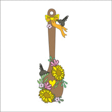 OL841 - MDF Floral Wooden Spoon Hanging - Sunflowers - Olifantjie - Wooden - MDF - Lasercut - Blank - Craft - Kit - Mixed Media - UK