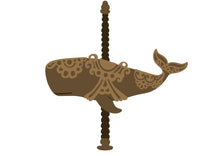 SJ380 - MDF Carousel Whale - Olifantjie - Wooden - MDF - Lasercut - Blank - Craft - Kit - Mixed Media - UK