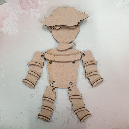 Sale OL390 - MDF Flower Pot Man - style 1 - Olifantjie - Wooden - MDF - Lasercut - Blank - Craft - Kit - Mixed Media - UK