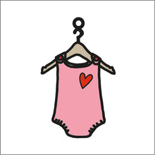 OL1595 - MDF Doodle Nursery hanging - Baby Grow - Olifantjie - Wooden - MDF - Lasercut - Blank - Craft - Kit - Mixed Media - UK