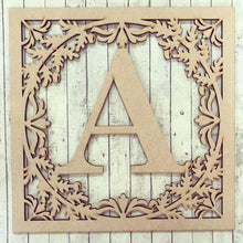 IF004- MDF Oak Initial - Front Insert with Optional Backing Plate (fits Ikea Ribba) - Olifantjie - Wooden - MDF - Lasercut - Blank - Craft - Kit - Mixed Media - UK