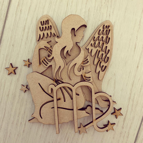 SJ209 - MDF Zodiac various sizes - Virgo - Olifantjie - Wooden - MDF - Lasercut - Blank - Craft - Kit - Mixed Media - UK