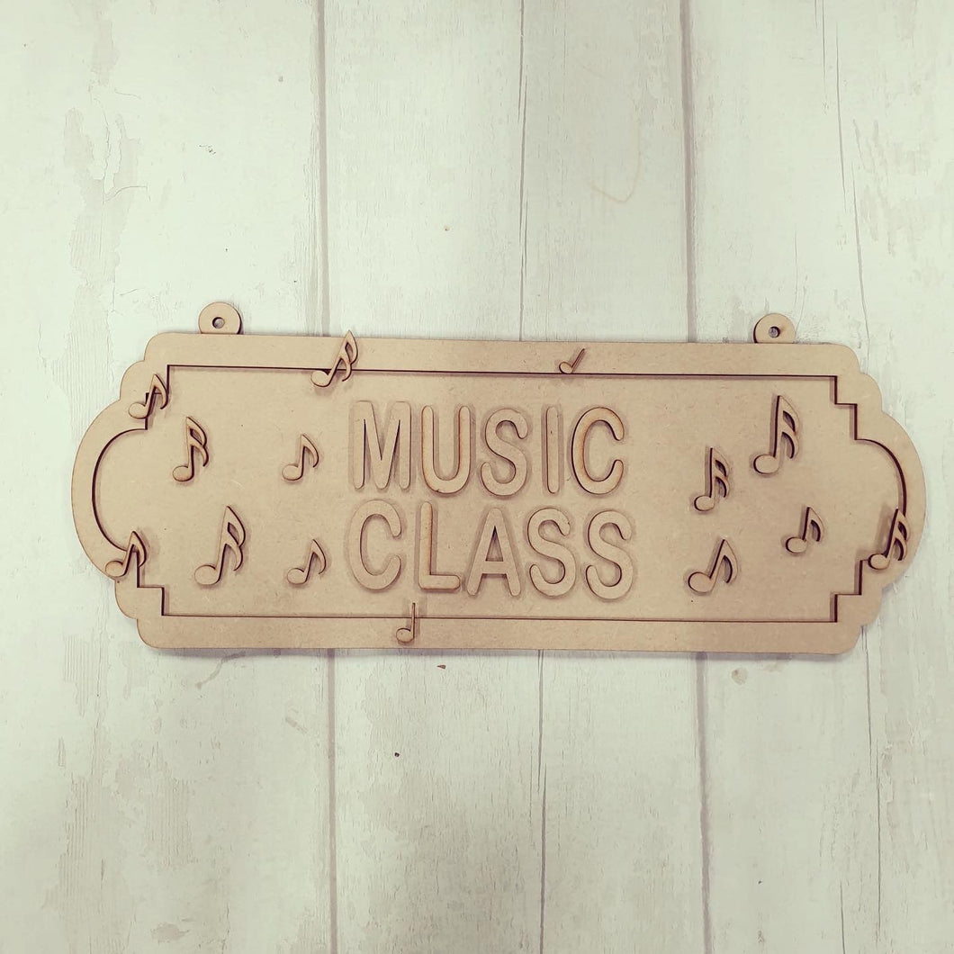SS121 - MDF Music Note Themed Personalised Double Height  Street Sign - Olifantjie - Wooden - MDF - Lasercut - Blank - Craft - Kit - Mixed Media - UK
