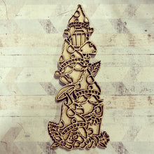 OL2979 - MDF Doodle Stacked Woodlands Gnomes - Olifantjie - Wooden - MDF - Lasercut - Blank - Craft - Kit - Mixed Media - UK