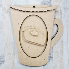 SJ483 - MDF Cup Bauble Hanging Decoration  Sarah Jane design - tall pumpkin pie - Olifantjie - Wooden - MDF - Lasercut - Blank - Craft - Kit - Mixed Media - UK