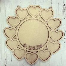 FR002 - MDF first year heart frame with hanging option - Olifantjie - Wooden - MDF - Lasercut - Blank - Craft - Kit - Mixed Media - UK
