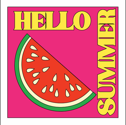 OL3122 - MDF Ladder Insert Tile - Hello Summer - Olifantjie - Wooden - MDF - Lasercut - Blank - Craft - Kit - Mixed Media - UK