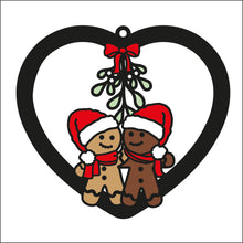 OL2697 - MDF Christmas Gingerbread doodle Holly Bauble - Olifantjie - Wooden - MDF - Lasercut - Blank - Craft - Kit - Mixed Media - UK