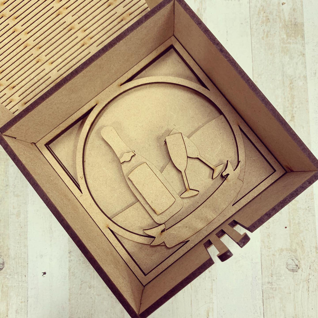LH020 - MDF Prosecco Frame Square 3D Plaque - Two Sizes – Olifantjie