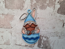 OL2798 - MDF Easter Doodle Hanging - Male Rabbit Gnome Egg  - with or without banner - Olifantjie - Wooden - MDF - Lasercut - Blank - Craft - Kit - Mixed Media - UK