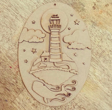 LH - MDF Lighthouse and Whale - Set of 3 kits - Olifantjie - Wooden - MDF - Lasercut - Blank - Craft - Kit - Mixed Media - UK