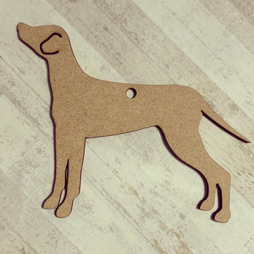 CH215 - MDF Set 4 mixed dog breeds baubles - Olifantjie - Wooden - MDF - Lasercut - Blank - Craft - Kit - Mixed Media - UK