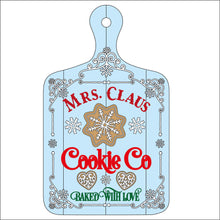 OL2373 - MDF  Farmhouse Doodle Christmas - Chopping board Layered Plaque -  Mrs Claus Cookie - Olifantjie - Wooden - MDF - Lasercut - Blank - Craft - Kit - Mixed Media - UK
