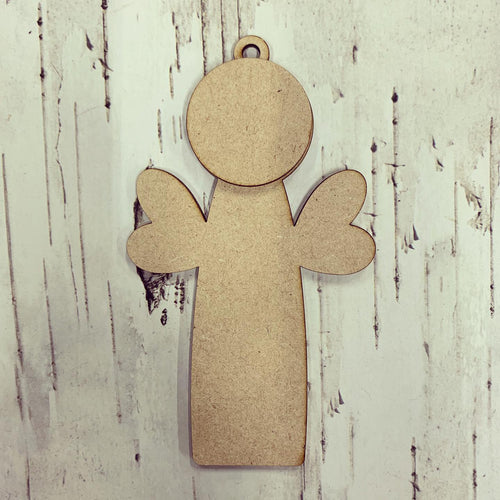 CH173 - MDF Straight Angel / Fairy Bauble - Hanging Style 1 - Olifantjie - Wooden - MDF - Lasercut - Blank - Craft - Kit - Mixed Media - UK