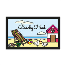 OL1810  - MDF Seaside Doodles -  Personalised Beach Scene Layered Plaque style 2 - Olifantjie - Wooden - MDF - Lasercut - Blank - Craft - Kit - Mixed Media - UK