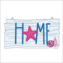 OL623  - MDF ‘Home starfish’ driftwood sign - Olifantjie - Wooden - MDF - Lasercut - Blank - Craft - Kit - Mixed Media - UK