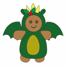 OL1146 - MDF Fancy Dress Gingerbread - Dragon - Olifantjie - Wooden - MDF - Lasercut - Blank - Craft - Kit - Mixed Media - UK