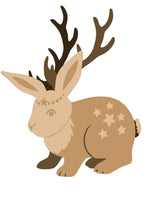 SJ387 - MDF Jackalope - Olifantjie - Wooden - MDF - Lasercut - Blank - Craft - Kit - Mixed Media - UK