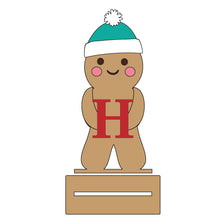 OL1097 - MDF Freestanding Initial Gingerbread - Bobble Hat - Olifantjie - Wooden - MDF - Lasercut - Blank - Craft - Kit - Mixed Media - UK