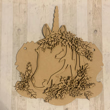 CH225 - MDF Sparkling Unicorns Set 3 Kits - Olifantjie - Wooden - MDF - Lasercut - Blank - Craft - Kit - Mixed Media - UK