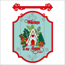 OL2551 - MDF Farmhouse Christmas - Hanging layered Sign  -  Alpine House - wording options - Olifantjie - Wooden - MDF - Lasercut - Blank - Craft - Kit - Mixed Media - UK