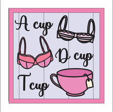 OL3102 - Breast Cancer Awareness- A cup D cup T cup - Olifantjie - Wooden - MDF - Lasercut - Blank - Craft - Kit - Mixed Media - UK