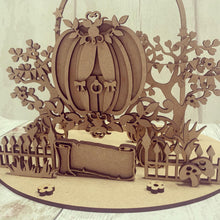 OL308 - MDF 3D Pumpkin Princess Scene Kit - Olifantjie - Wooden - MDF - Lasercut - Blank - Craft - Kit - Mixed Media - UK