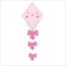 OL850 - MDF Kawaii Cute Kite Hanging - Olifantjie - Wooden - MDF - Lasercut - Blank - Craft - Kit - Mixed Media - UK