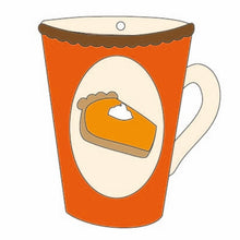 SJ483 - MDF Cup Bauble Hanging Decoration  Sarah Jane design - tall pumpkin pie - Olifantjie - Wooden - MDF - Lasercut - Blank - Craft - Kit - Mixed Media - UK