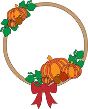 W045 - Pumpkin Themed Wreath - Olifantjie - Wooden - MDF - Lasercut - Blank - Craft - Kit - Mixed Media - UK