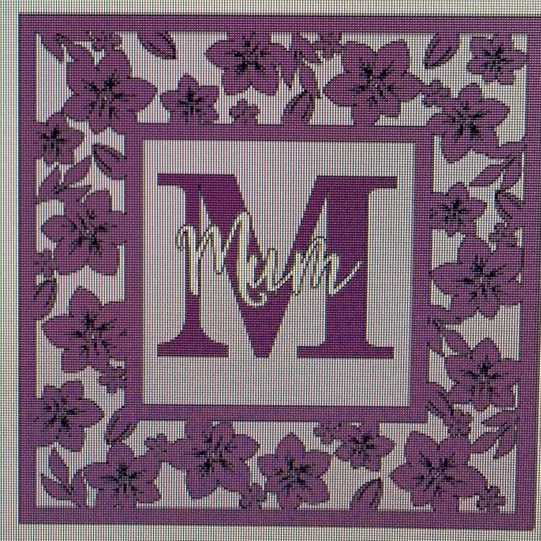 OL898 - MDF Personalised Square Plaque Frame - Orchids - Olifantjie - Wooden - MDF - Lasercut - Blank - Craft - Kit - Mixed Media - UK