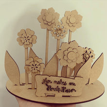 OL451 - MDF 3D Family Flowers Kit - Olifantjie - Wooden - MDF - Lasercut - Blank - Craft - Kit - Mixed Media - UK