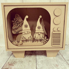 HC087 - MDF Large TV- Nordic Gnome Scene - Olifantjie - Wooden - MDF - Lasercut - Blank - Craft - Kit - Mixed Media - UK