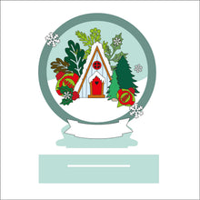 OL2567 - MDF Christmas Farmhouse Freestanding Snowglobe  - Alpine House - Olifantjie - Wooden - MDF - Lasercut - Blank - Craft - Kit - Mixed Media - UK