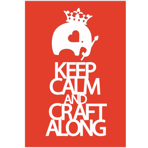 OL373 - MDF Keep Calm and Craft Along Oli! - Olifantjie - Wooden - MDF - Lasercut - Blank - Craft - Kit - Mixed Media - UK