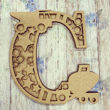 DL026 - MDF Construction Vehicles Themed Layered Letter - Olifantjie - Wooden - MDF - Lasercut - Blank - Craft - Kit - Mixed Media - UK