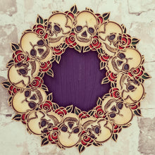 OL3026 - MDF Skull Roses Doodle Mandala With Backing and Wording of choice (or Initial and name) - Olifantjie - Wooden - MDF - Lasercut - Blank - Craft - Kit - Mixed Media - UK