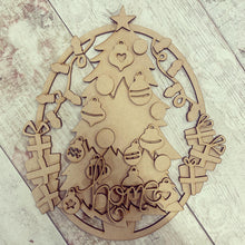 SJ242 - MDF Christmas Tree Large Hanging / Plaque - Olifantjie - Wooden - MDF - Lasercut - Blank - Craft - Kit - Mixed Media - UK