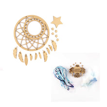 HC074 - MDF Large Zodiac  Dreamcatcher  with feathers and rinbons - Olifantjie - Wooden - MDF - Lasercut - Blank - Craft - Kit - Mixed Media - UK