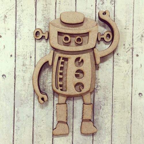 SJ139 - MDF Oli-bot Robot - Olifantjie - Wooden - MDF - Lasercut - Blank - Craft - Kit - Mixed Media - UK