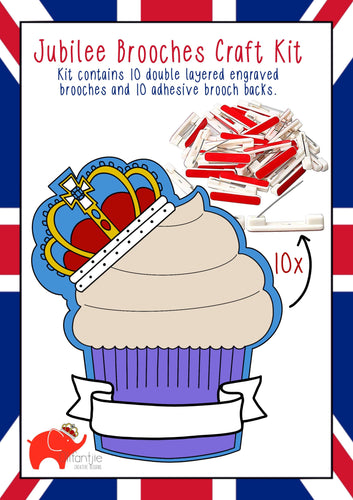 SJ528 - MDF Jubilee Badges - Set of 10 inc badge back - Olifantjie - Wooden - MDF - Lasercut - Blank - Craft - Kit - Mixed Media - UK